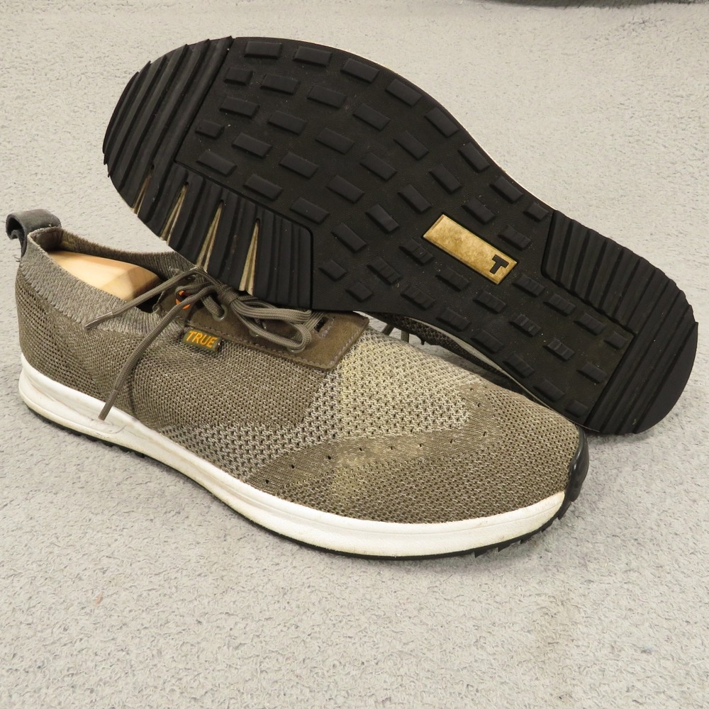 TRUE Linkswear All Day True Knit Golf Shoes Mens 13 Brown Green Spikeless